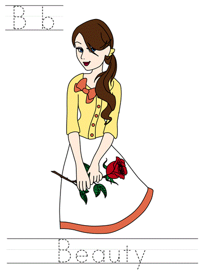 Printable print practice worksheet - Bb Beauty