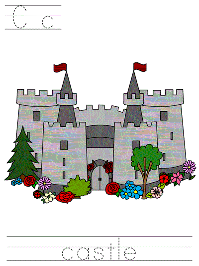 Printable print practice worksheet - Cc castle