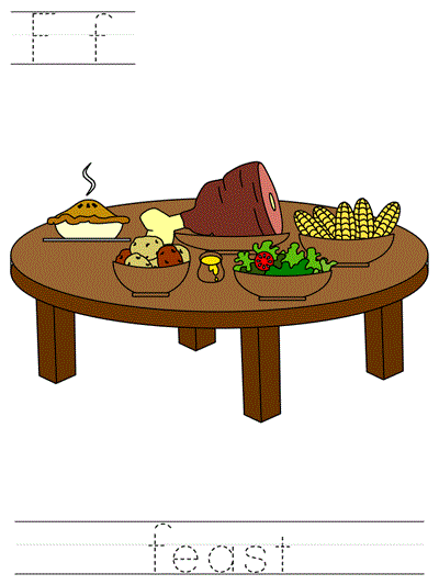 Printable print practice worksheet - Ff feast