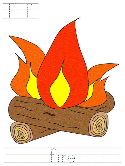 Printable print practice worksheet - Ff fire