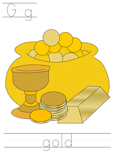 Printable print practice worksheet - Gg gold