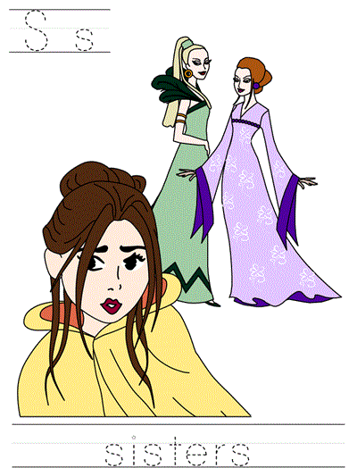 Printable print practice worksheet - Ss sisters