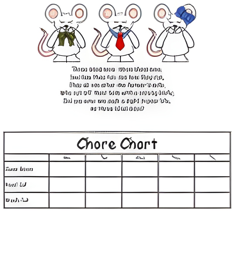 Three Blind Mice Custom Chore Chart