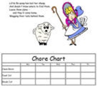 Little Bo Peep Custom Chore Chart