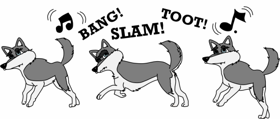 Bremen Town Musicians: scared wolves