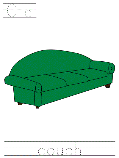 Printable print practice worksheet - Cc couch