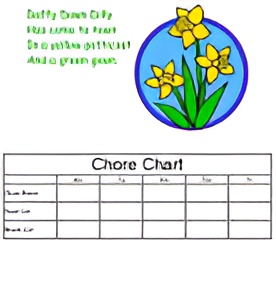 Daffy Down Dilly Custom Chore Chart