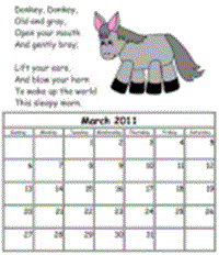Donkey Donkey Old and Gray Custom Calendar