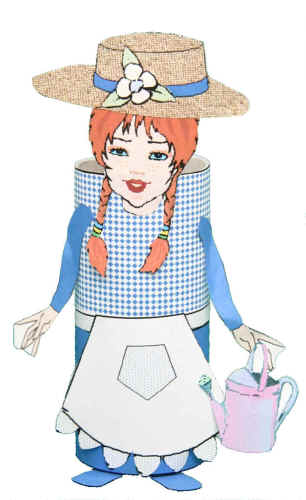 photo of the finished Mary the gardener craft