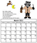 Hey Diddle Diddle Custom Calendar