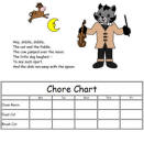 Hey Diddle Diddle Custom Chore Chart