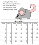 Hickory Dickory Dock Custom Calendar
