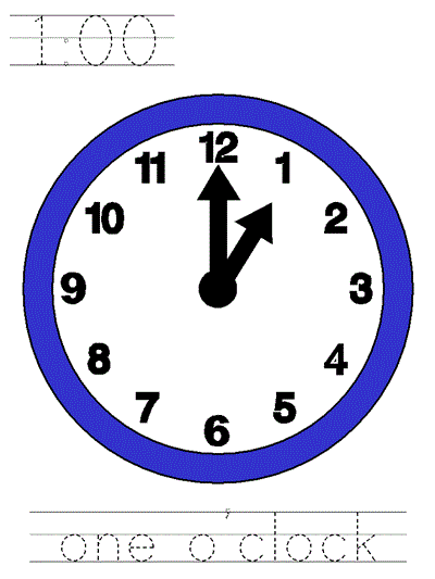 Printable poster - one o'clock