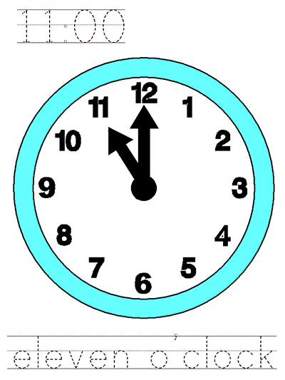 Printable poster - eleven o'clock