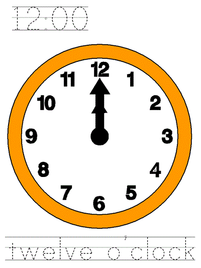 Printable poster - twelve o'clock