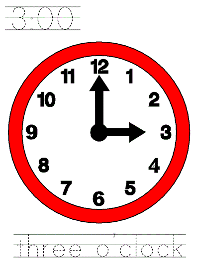 Printable poster - three o'clock
