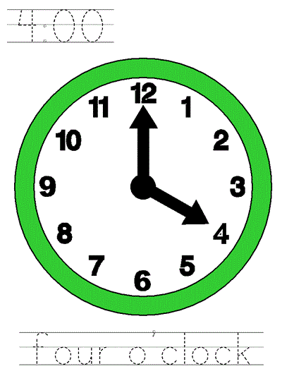 Printable poster - four o'clock