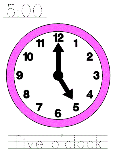 Printable poster - five o'clock