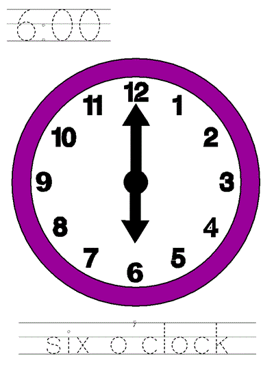 Printable poster - six o'clock