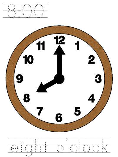 Printable poster - eight o'clock