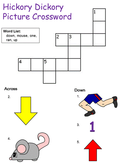 hickory dickory crossword puzzle