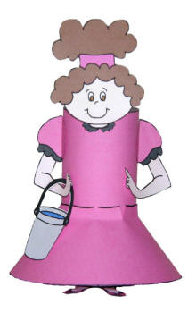 photo of the finished Jill Toilet Paper Roll Craft