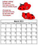 Ladybug Ladybug Fly Away Home Custom Calendar