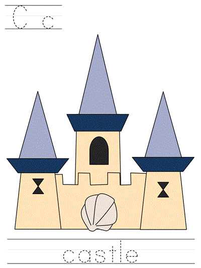 Printable print practice worksheet - Cc castle
