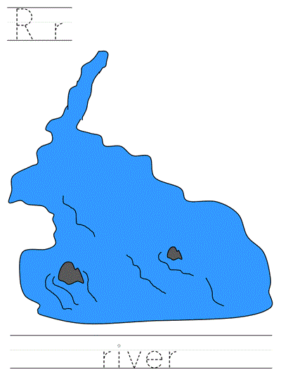 Printable print practice worksheet - Rr river