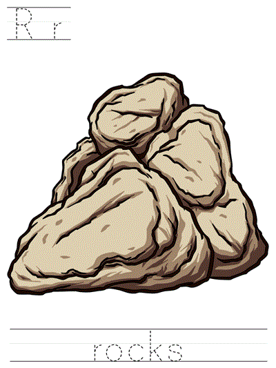 Printable print practice worksheet - Rr rocks