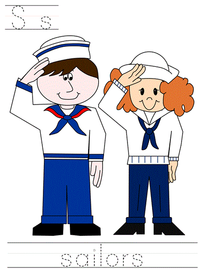 Printable print practice worksheet - Ss sailors