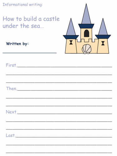 Printable Informational Writing Activities - The Little Mermaid Theme