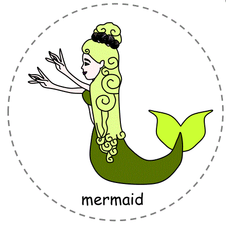 mermaid felt board characters