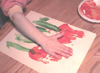 handprint tulips