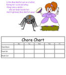 Little Miss Muffet Custom Chore Chart
