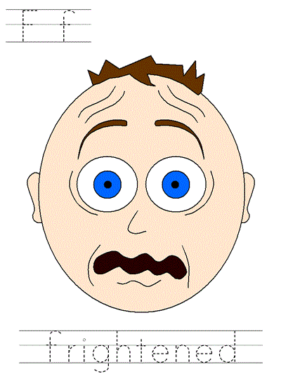 Learn to Print worksheet - Ff frightened