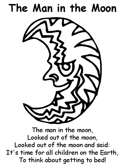 Coloring page - words to the rhyme