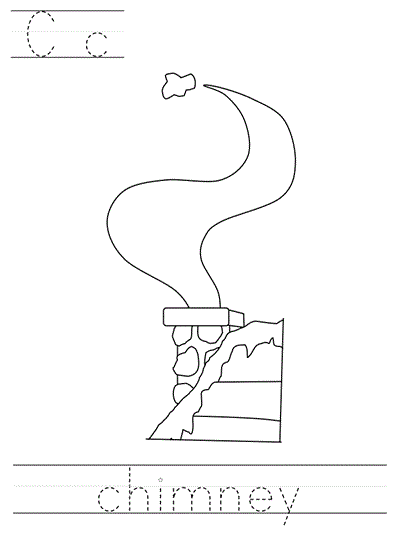 Printable print practice coloring page - Cc chimney