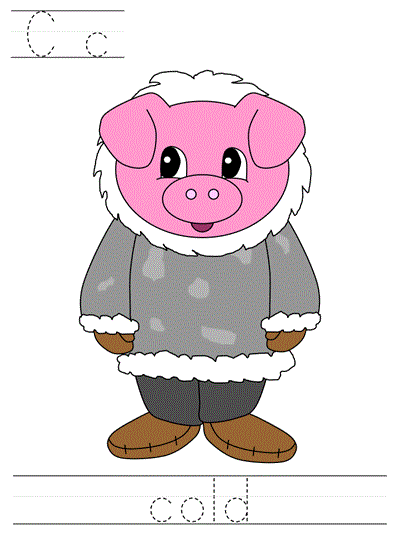 Printable print practice worksheet - Cc cold