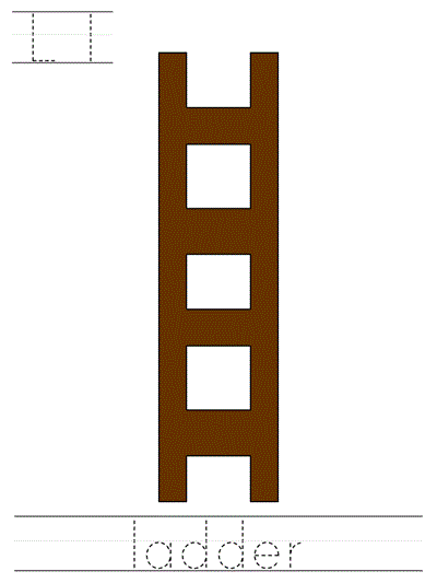 Printable print practice worksheet - Ll ladder
