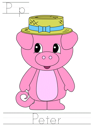 Printable print practice worksheet - Pp Peter