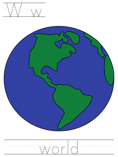 Printable print practice worksheet - Ww world