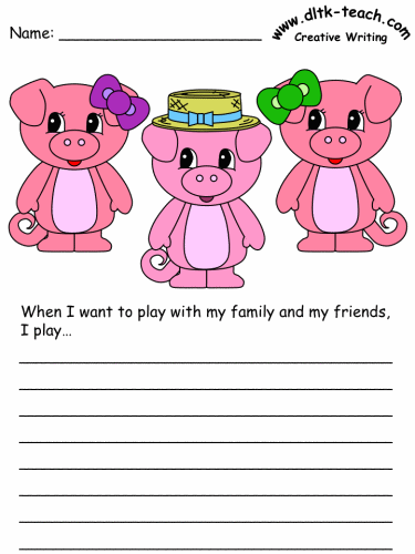 Three Little Pigs writing prompts