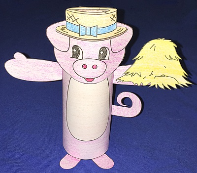 Three Little Pigs: Peter Pig TP Roll Craft
