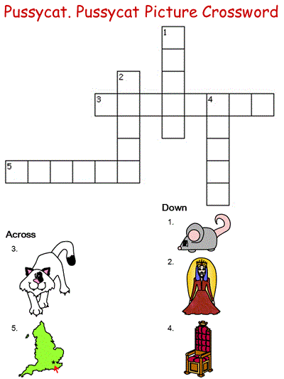 Pussycat, Pussycat Picture Crossword Puzzle