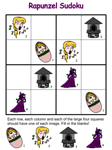 Rapunzel Sudoku Puzzles