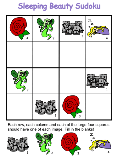 Sleeping Beauty Sudoku Puzzles