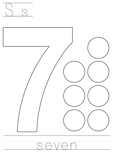 Learn to Print coloring page - Ss seven