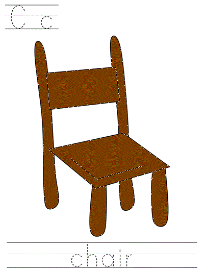 Learn to Print worksheet - Cc chair