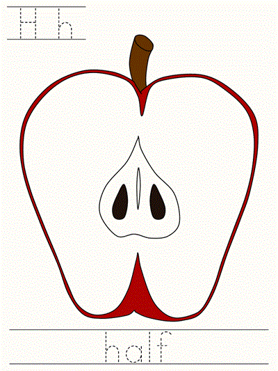 Learn to Print worksheet - Hh half